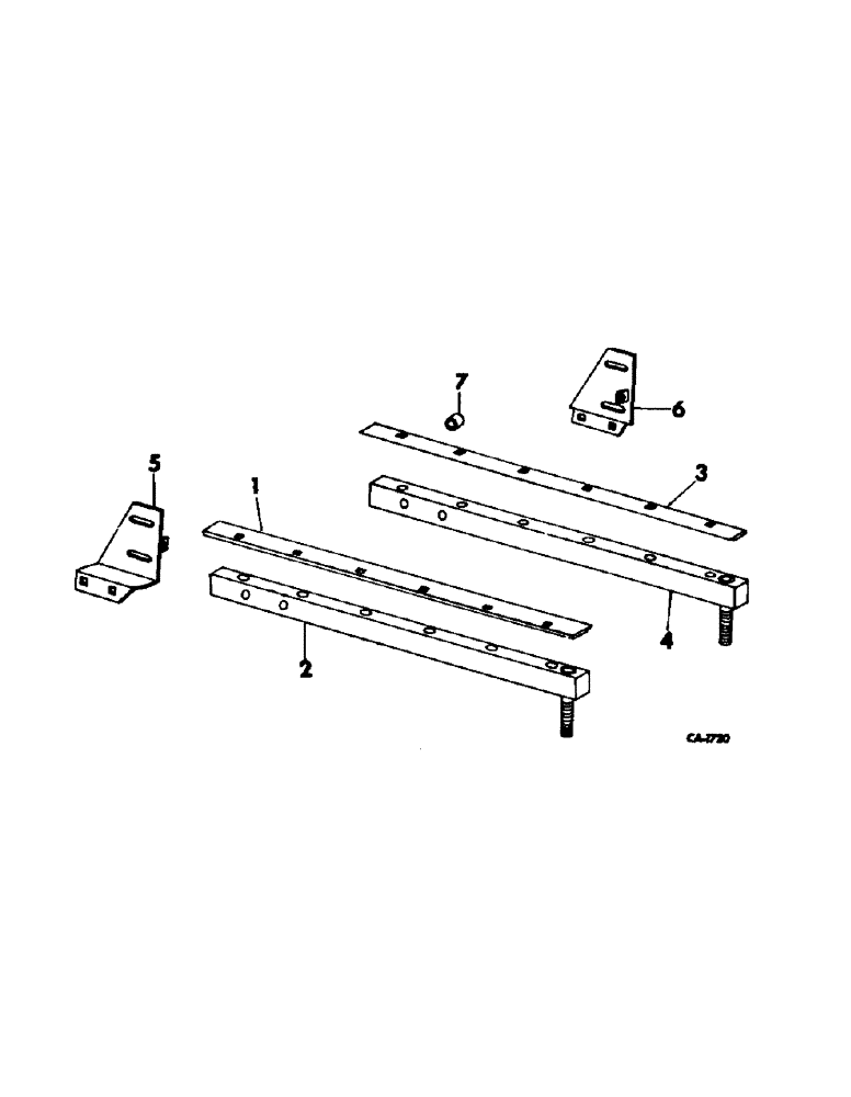 Схема запчастей Case IH 764 - (N-35) - WEED KNIFE ATTACHMENT (58) - ATTACHMENTS/HEADERS