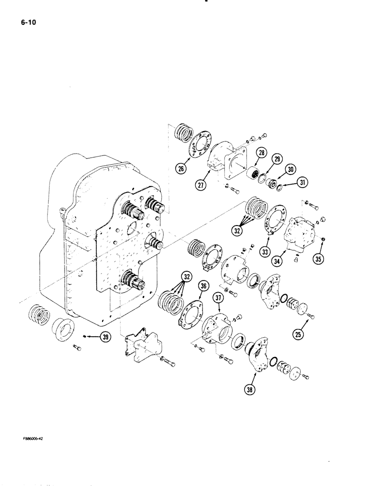 Схема запчастей Case IH 9130 - (6-10) - TRANSMISSION, [CONT] (06) - POWER TRAIN