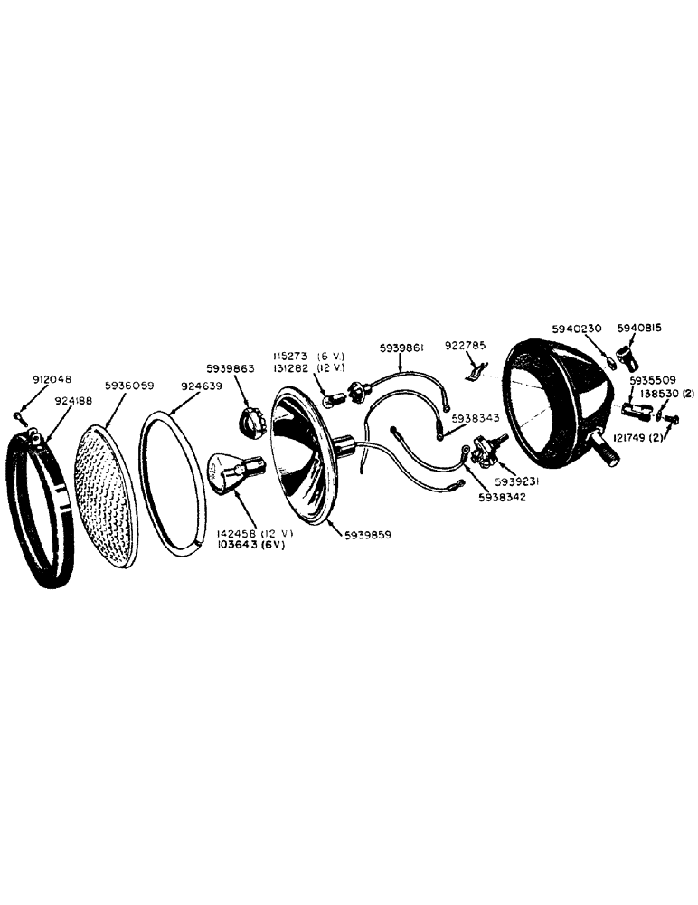 Схема запчастей Case IH 320 - (052) - O8810AB AND O9897AB FLOOD AND TAIL LAMPS (04) - ELECTRICAL SYSTEMS
