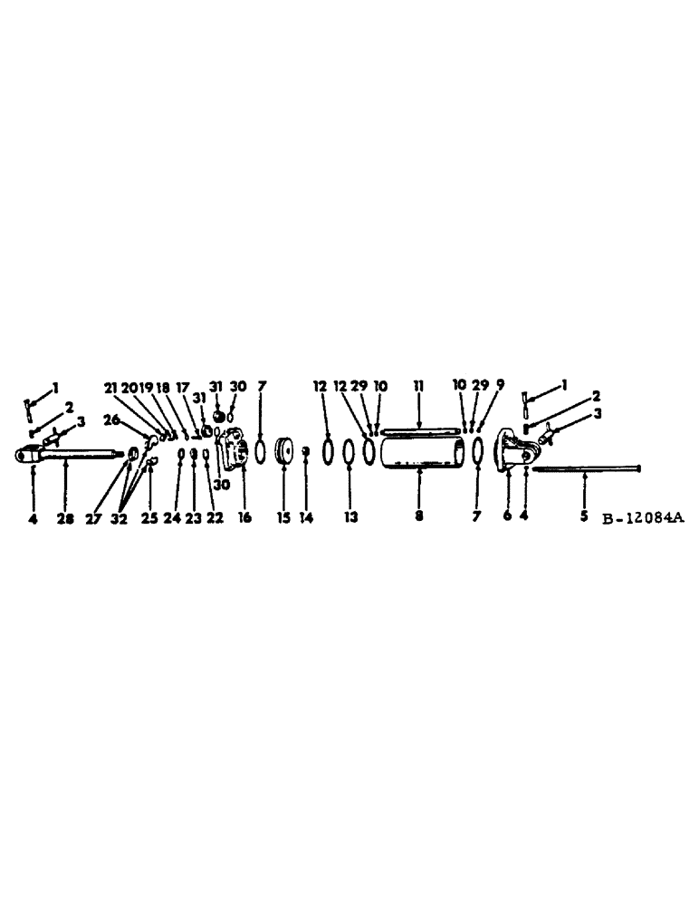 Схема запчастей Case IH 710 - (AP-32) - HYDRAULIC CYLINDER, 3-1/2 X 8, DOUBLE ACTING 