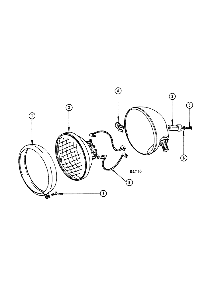 Схема запчастей Case IH 660 - (356) - F82077 HEAD LAMP 