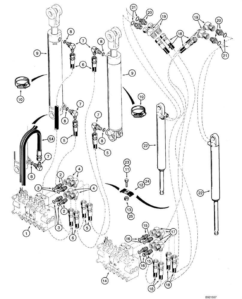 Схема запчастей Case IH 1840 - (08-53) - HYDRAULIC SYSTEM - STABILIZER CYLINDER (D125) (08) - HYDRAULICS