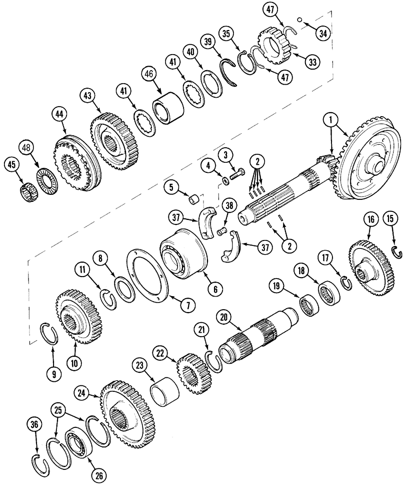 Схема запчастей Case IH CX100 - (06-11) - TRANSMISSION RANGE (06) - POWER TRAIN