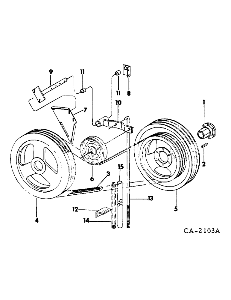 Схема запчастей Case IH 815 - (R-29) - SEPARATOR, VARIABLE CYLINDER BELT AND PULLEY GRAIN RICE CORN AND WINDROW COMBINES S/N 3784 AND ABOVE Separation