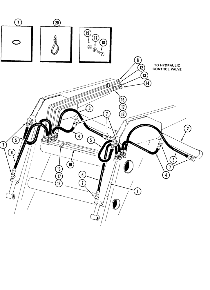 Схема запчастей Case IH 2255 - (8-02) - BUCKET AND BOOM HYDRAULICS (08) - HYDRAULICS