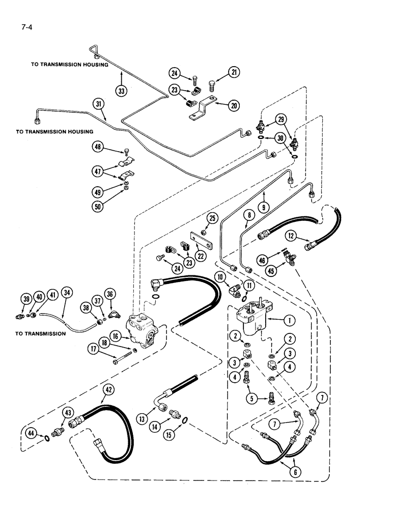 Схема запчастей Case IH 3394 - (7-04) - BRAKE VALVES AND CIRCUITRY (07) - BRAKES