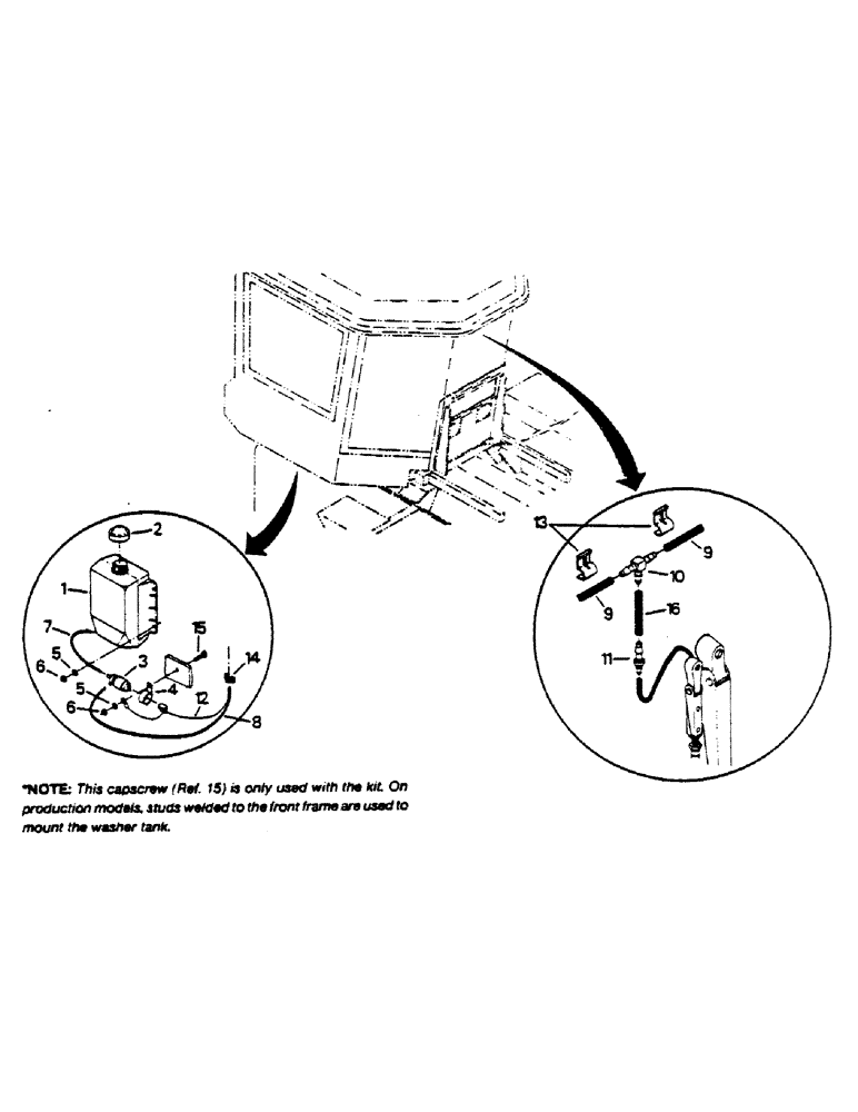 Схема запчастей Case IH 9180 - (10-07) - WINDOW WASHER Options & Miscellaneous