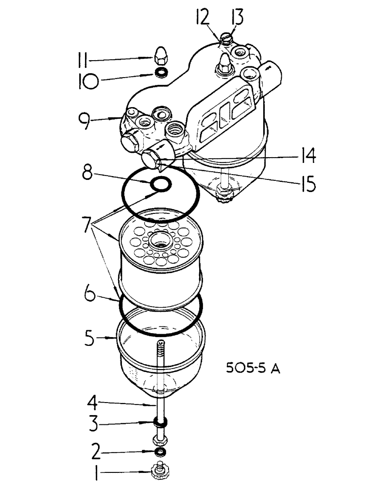 Схема запчастей Case IH 585 - (12-080) - FUEL FILTER, TWO-STAGE, S/N UP TO 318209 Power