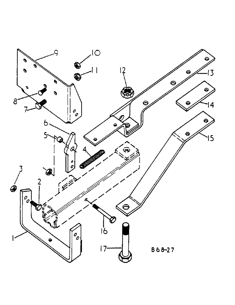 Схема запчастей Case IH 425 - (A-04) - HITCH PIVOT ASSEMBLY 