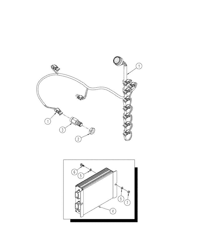 Схема запчастей Case IH STX275 - (04-19) - HARNESS TRANSMISSION (04) - ELECTRICAL SYSTEMS