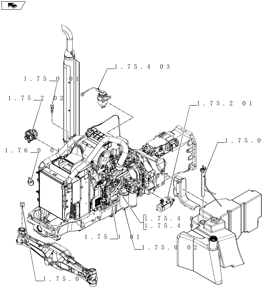 Схема запчастей Case IH MAXXUM 140 - (SEC. 06[01]) - ELECTRICAL SYSTEM (00) - GENERAL