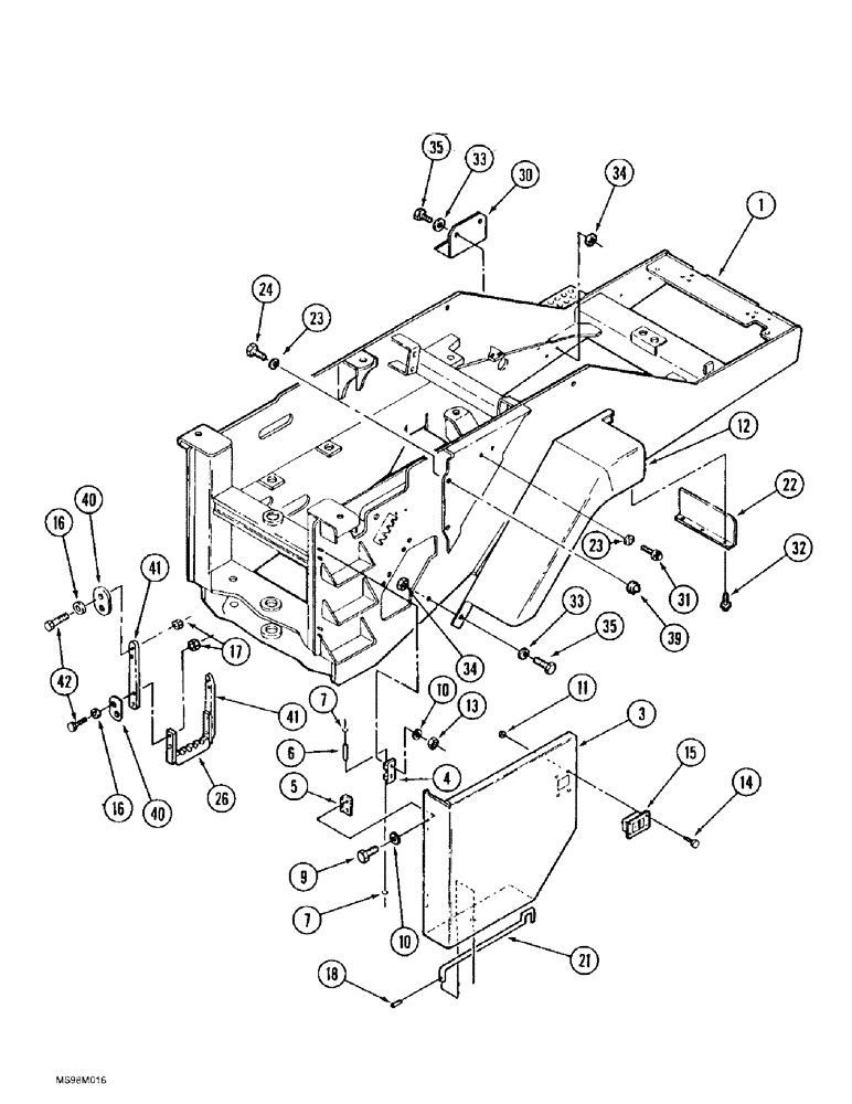 Схема запчастей Case IH 9380 QUADTRAC - (9-024) - FRONT FRAME (09) - CHASSIS/ATTACHMENTS