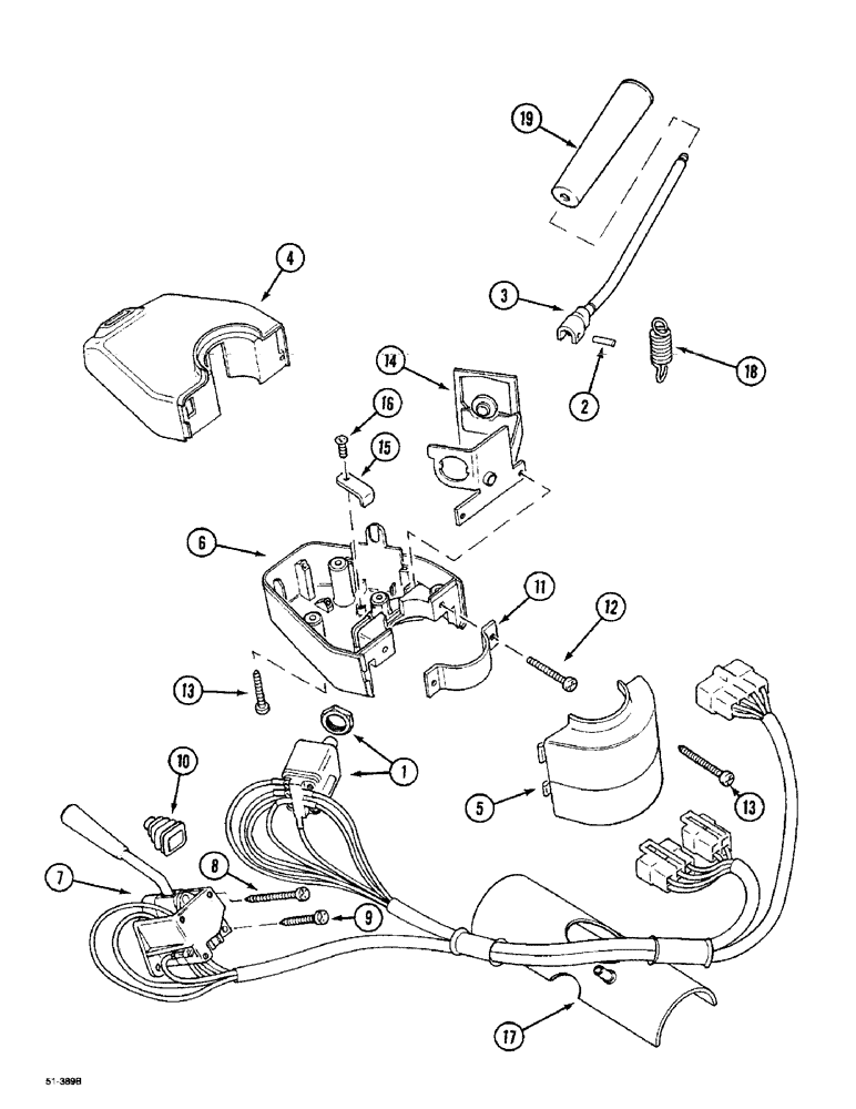 Схема запчастей Case IH 5150 - (6-082) - FORWARD AND REVERSE CONTROLS, (JJF1017718 - JJF1029999) (06) - POWER TRAIN