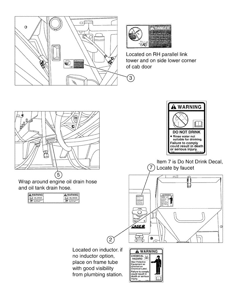 Схема запчастей Case IH SPX4410 - (10-003[01]) - SAFETY GROUP (13) - DECALS