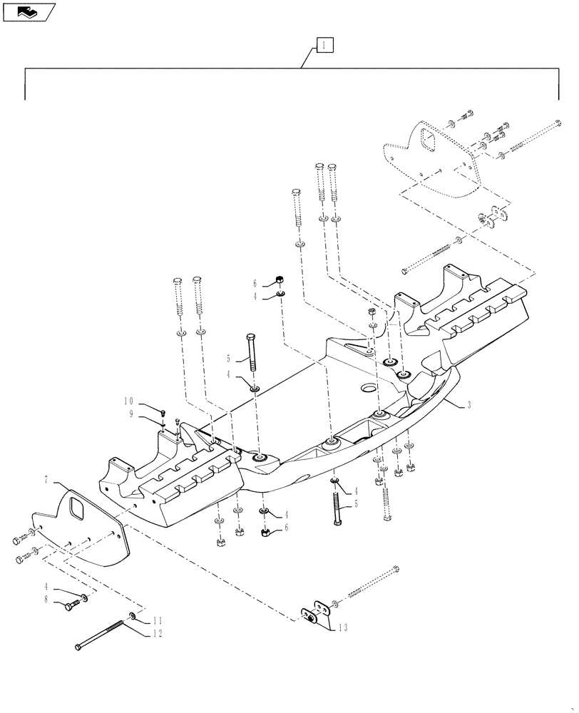 Схема запчастей Case IH STEIGER 400 - (88.039.03) - DIA KIT, ADDITIONAL PRODUCTS - FRONT CASTING KIT (RC) (88) - ACCESSORIES