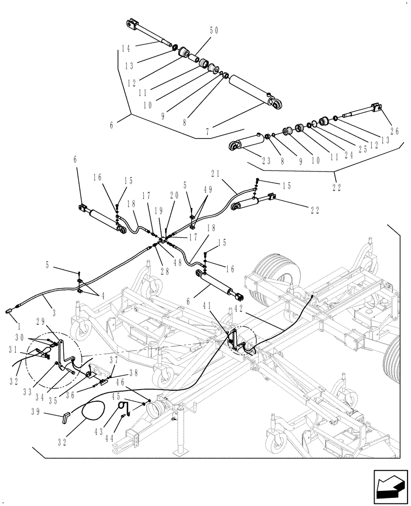 Схема запчастей Case IH 717675036 - (038) - HYDRAULICS 