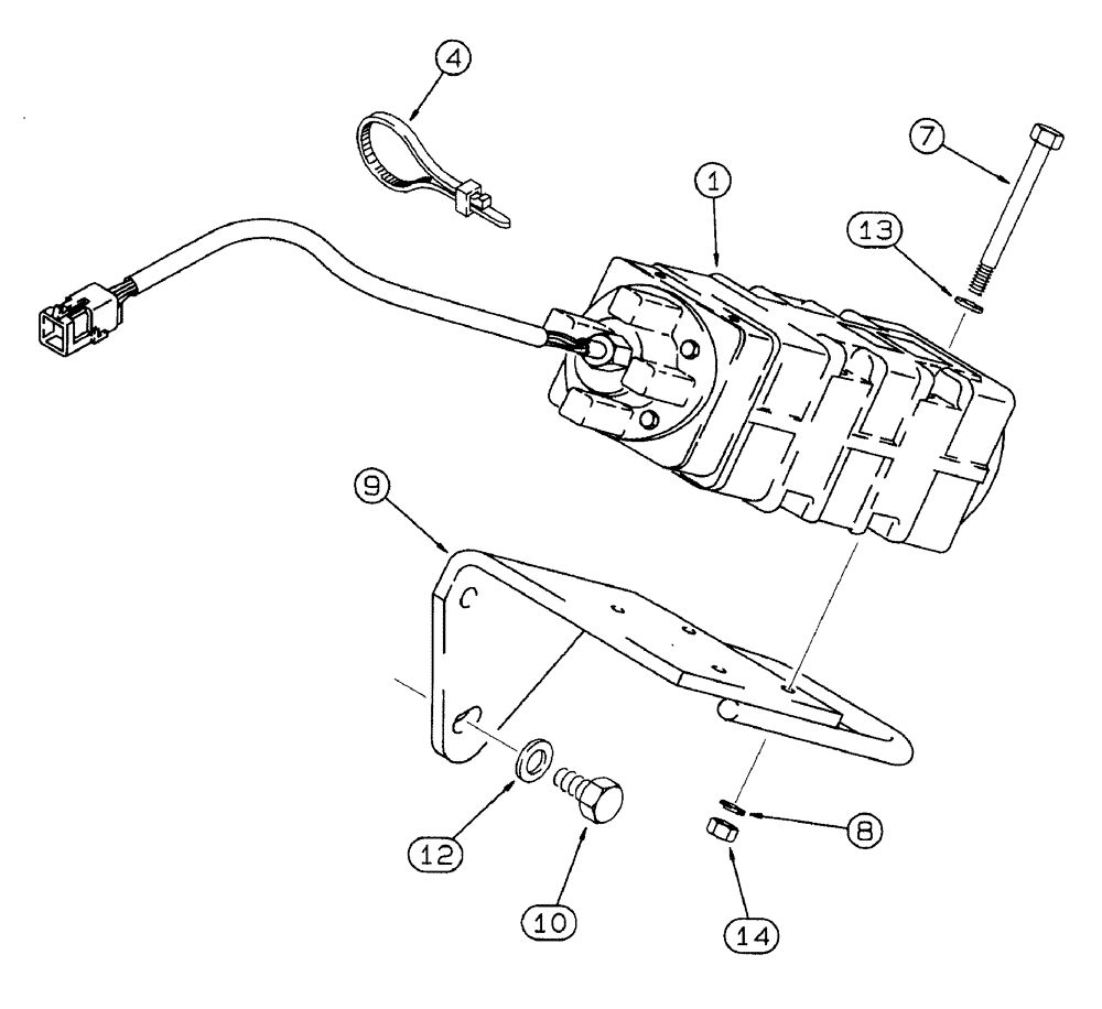 Схема запчастей Case IH 7210 - (4-042) - GROUND SPEED SENSOR (04) - ELECTRICAL SYSTEMS