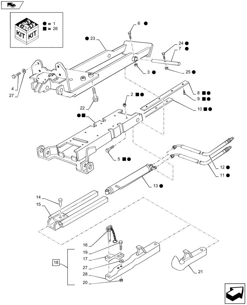 Схема запчастей Case IH PUMA 130 - (37.106.02) - VAR - 743698, 331945 - AUTOMATIC PICK UP HITCH WITH HYDR. PUSH BACK, WITH SWINGING DRAWBAR - FRAME AND TOW BAR (37) - HITCHES, DRAWBARS & IMPLEMENT COUPLINGS