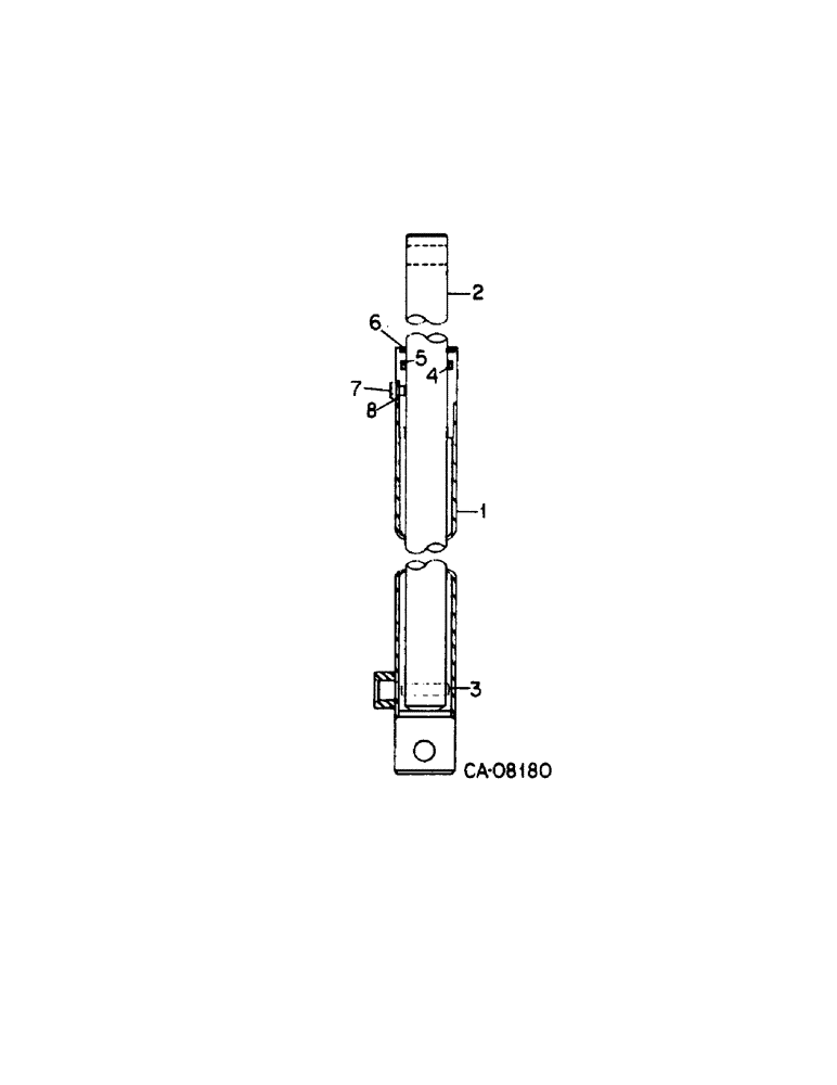 Схема запчастей Case IH DRAPER - (B-47[1]) - SLAVE REEL LIFT CYLINDER 1.0 X 9.38 RAM TYPE IH (07) - HYDRAULICS