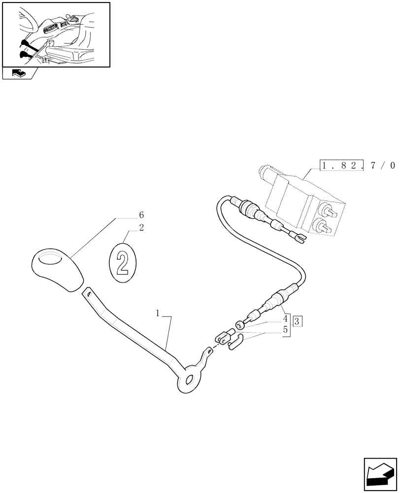 Схема запчастей Case IH FARMALL 85C - (1.92.82/01[02]) - 2 REAR REMOTE VALVES - LEVERS (10) - OPERATORS PLATFORM/CAB