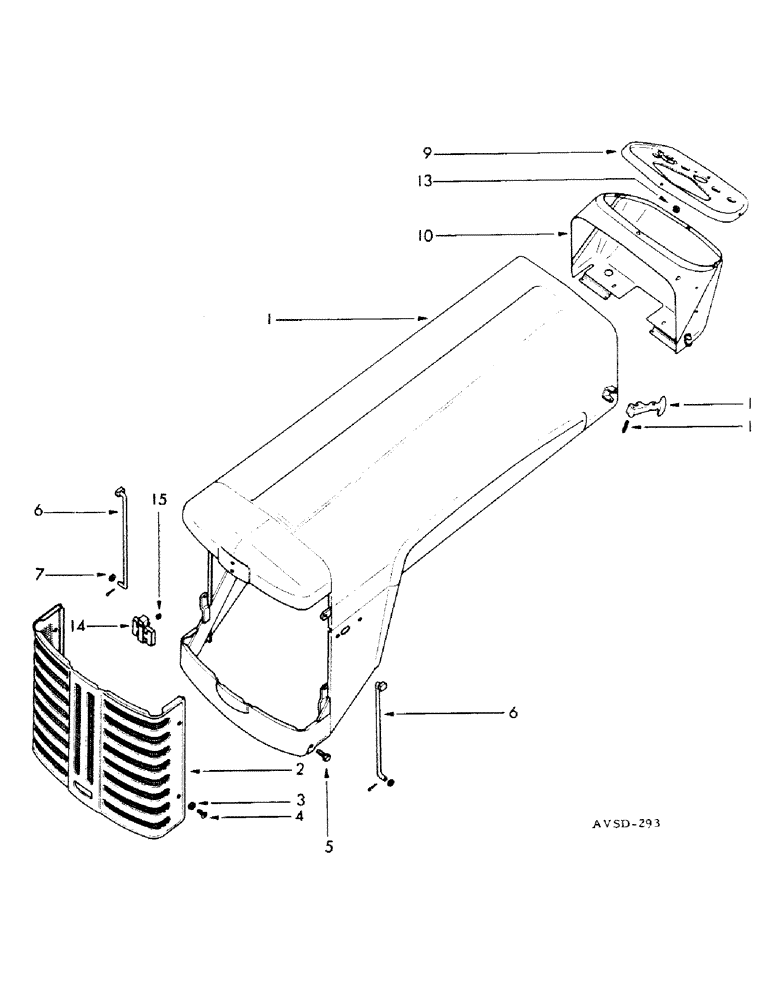 Схема запчастей Case IH FU-267D - (074) - GRILLE - HOOD - INSTRUMENT PANEL (09) - CHASSIS