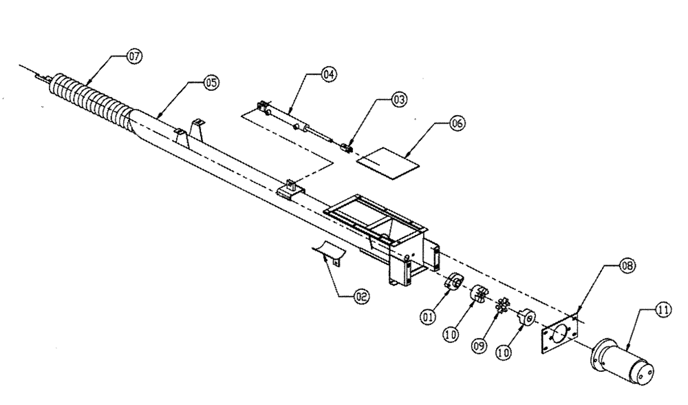 Схема запчастей Case IH FLEX-AIR - (03-005) - AUXILLARY AUGER ASSY Bin Group