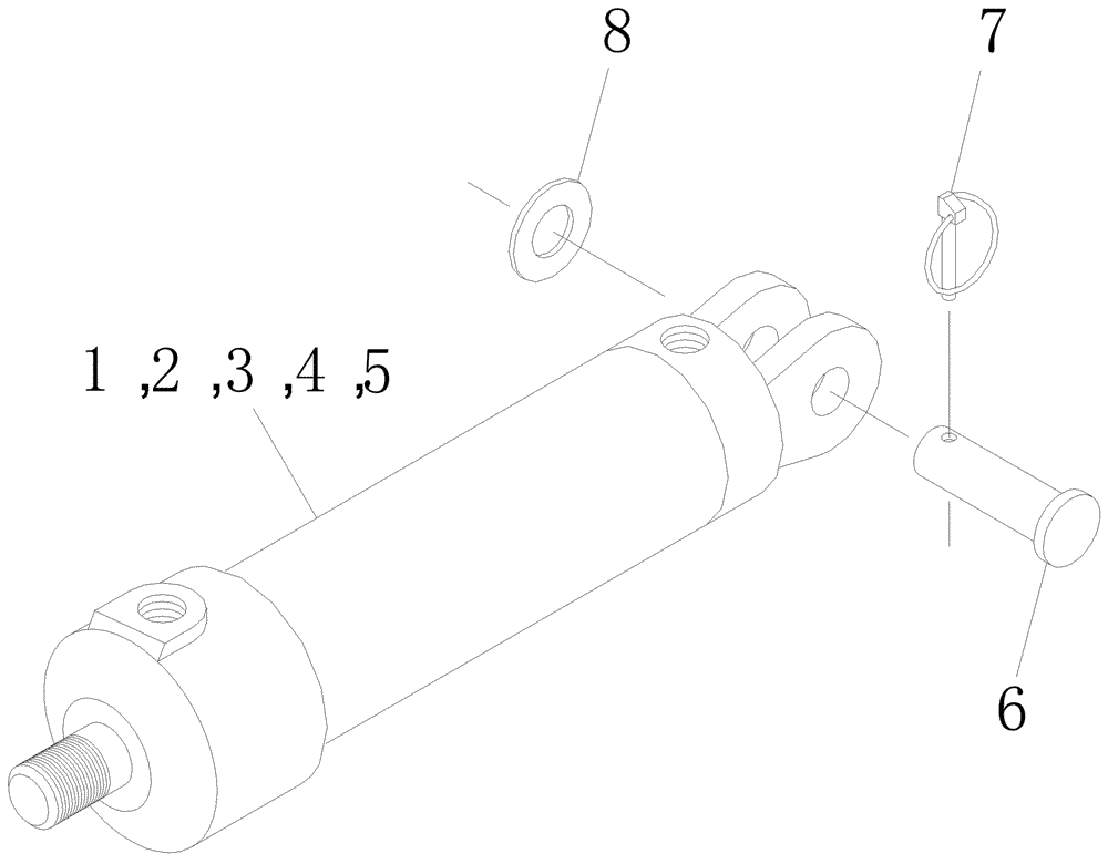 Схема запчастей Case IH A7000 - (B02.13[01]) - Hydraulic Cylinder {Steering} (07) - HYDRAULICS