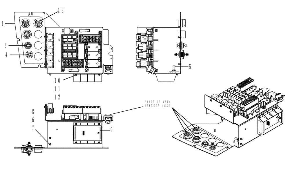 Схема запчастей Case IH FLX3510 - (08-015) - MODULE BFC MAIN ELECTRONIC ASSEMBLY (06) - ELECTRICAL