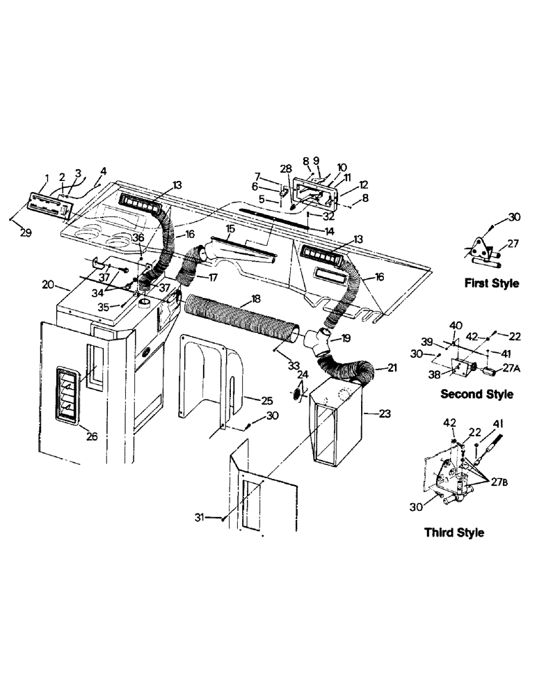 Схема запчастей Case IH PTA325 - (03-01) - A/C - HEATER ASSEMBLY & CONTROLS - CAB (03) - Climate Control