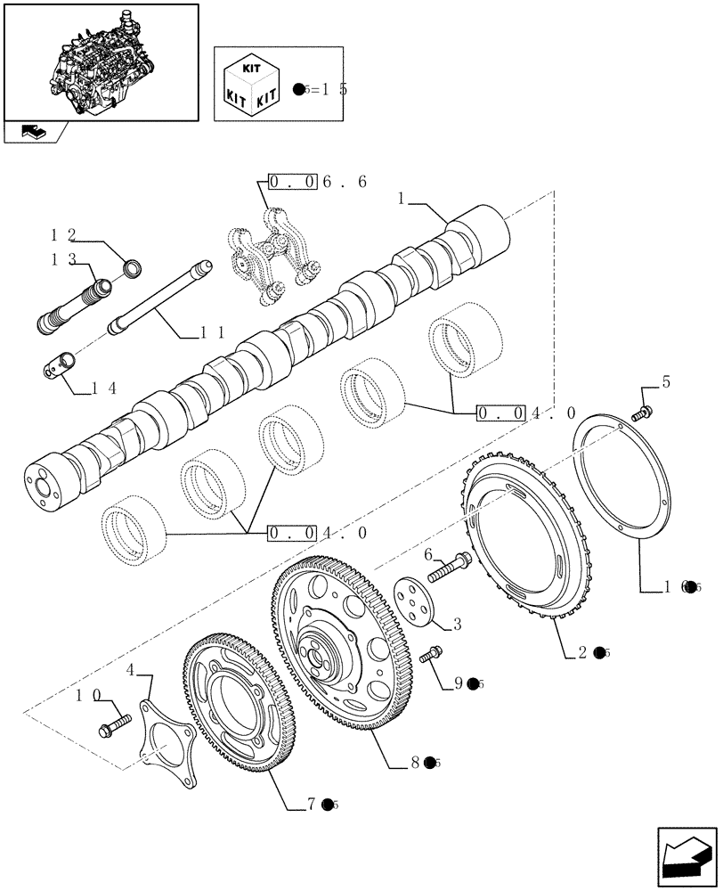 Схема запчастей Case IH FVAE2884X B200 - (0.12.0) - CAMSHAFT - TIMING CONTROL (504082489-504066508) 