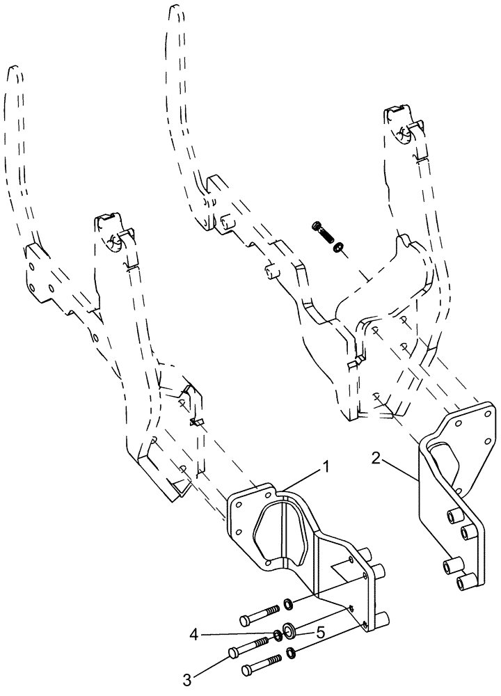 Схема запчастей Case IH LX720 - (39.100.AJ[05]) - VAR - 715782006 - REAR UPRIGHT MOUNTING BRACKET FOR JX55 - 65, JX75 - 95, FARMALL 70, 80, 90, 95 TRACTOR (39) - FRAMES AND BALLASTING