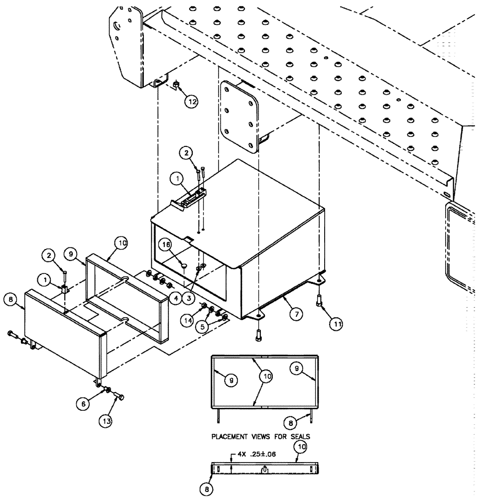 Схема запчастей Case IH 3210 - (09-005) - TOOLBOX GROUP, FRONT L.H. Options