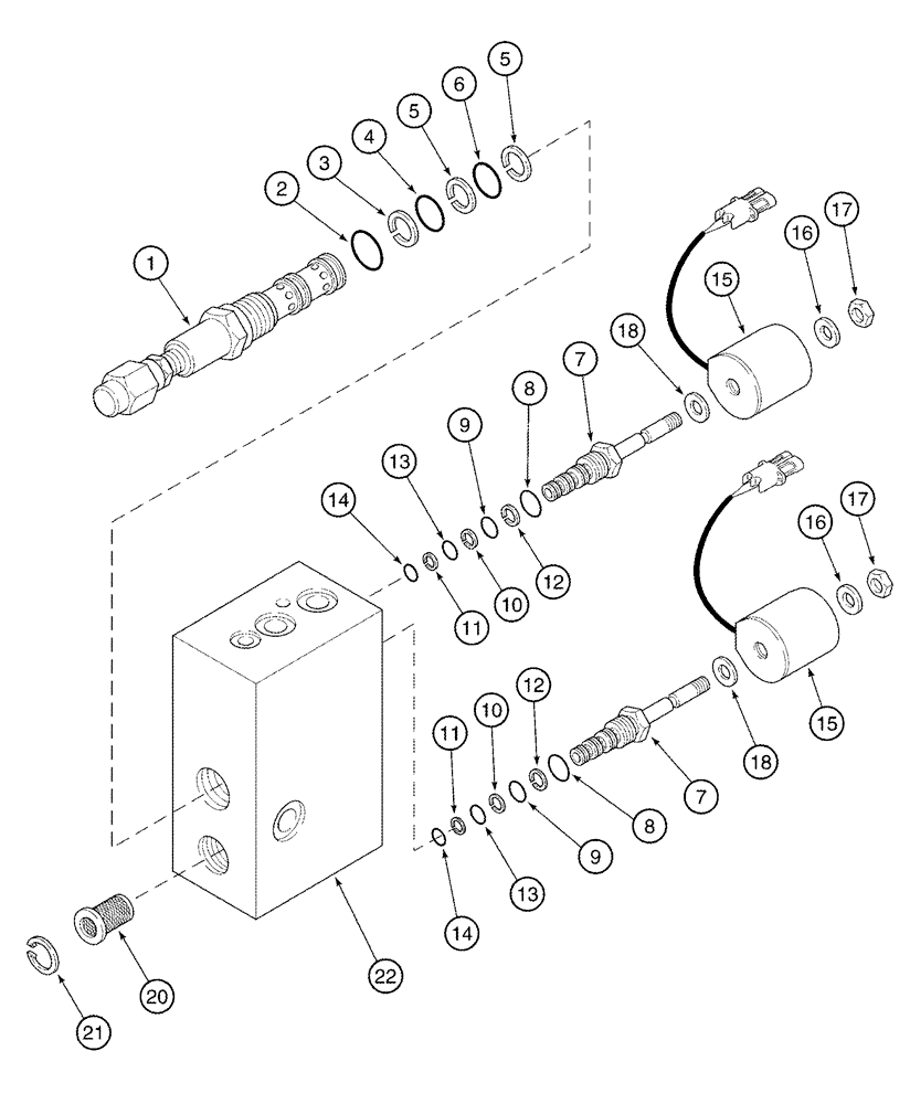 Схема запчастей Case IH 2388 - (08-28) - VALVE ASSY - CLUTCH, SEPARATOR/UNLOADER (07) - HYDRAULICS