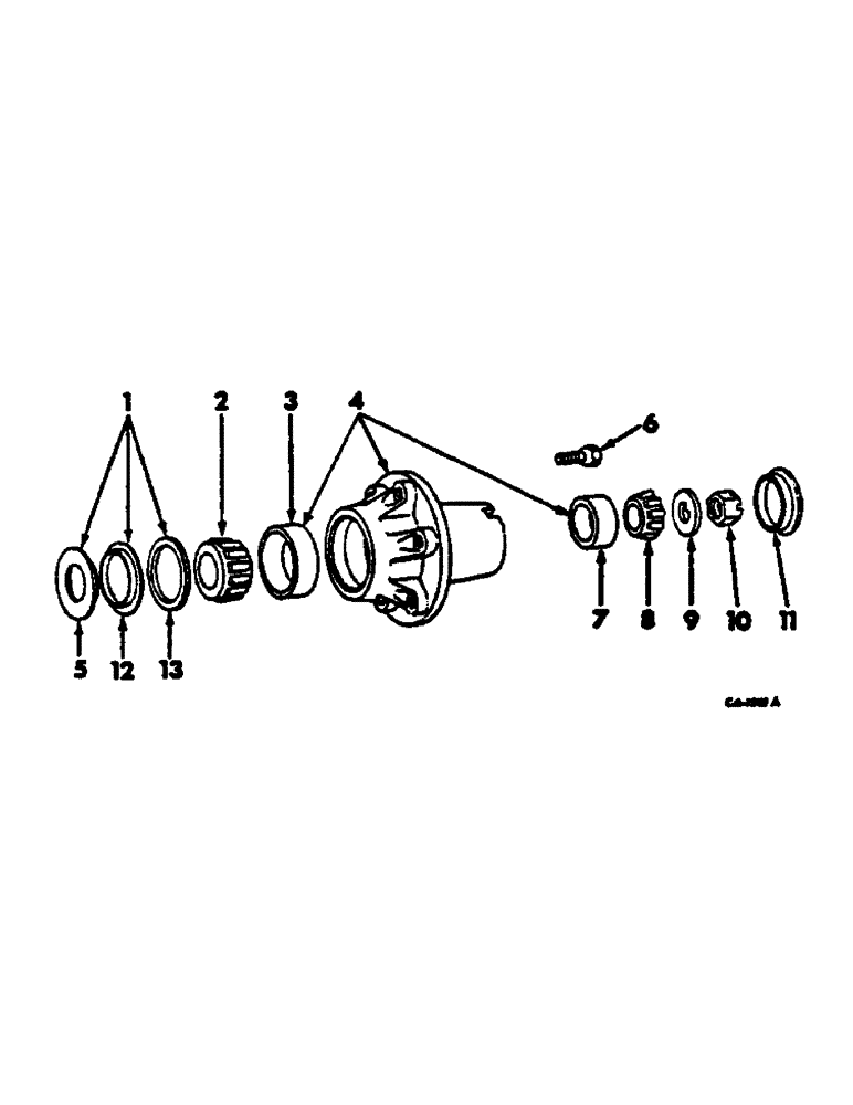 Схема запчастей Case IH HYDRO 84 - (14-11) - SUSPENSION, FRONT WHEEL HUB, BEARINGS AND CAP, HEAVY DUTY CAST FRONT AXLE Suspension