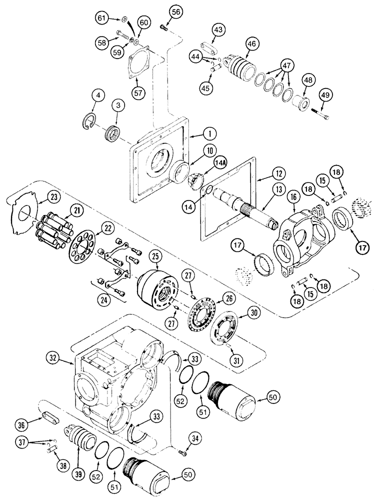 Схема запчастей Case IH 2388 - (06-14) - MOTOR ASSY - HYDROSTATIC - TWO SPEED (03) - POWER TRAIN