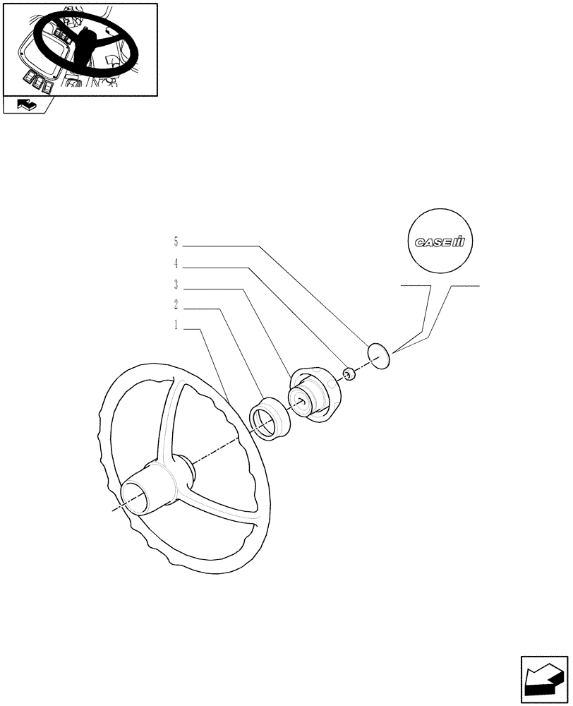 Схема запчастей Case IH FARMALL 85N - (1.92.63/01[01]) - STEERING WHEEL (10) - OPERATORS PLATFORM/CAB