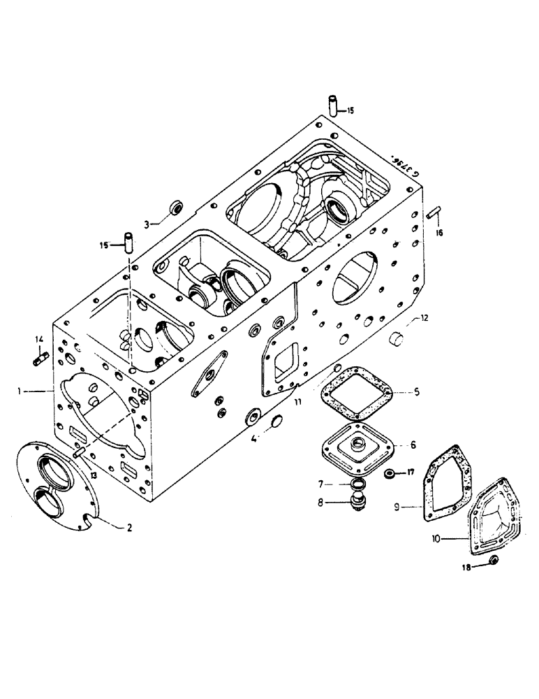 Схема запчастей Case IH 654 - (178) - TRANSMISSION CASE (06) - POWER TRAIN