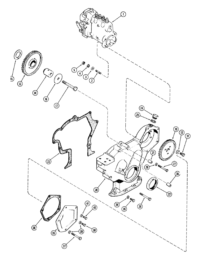 Схема запчастей Case IH 870 - (066) - FUEL INJECTION PUMP AND DRIVE, (336B) DIESEL ENGINE, TIMING (03) - FUEL SYSTEM