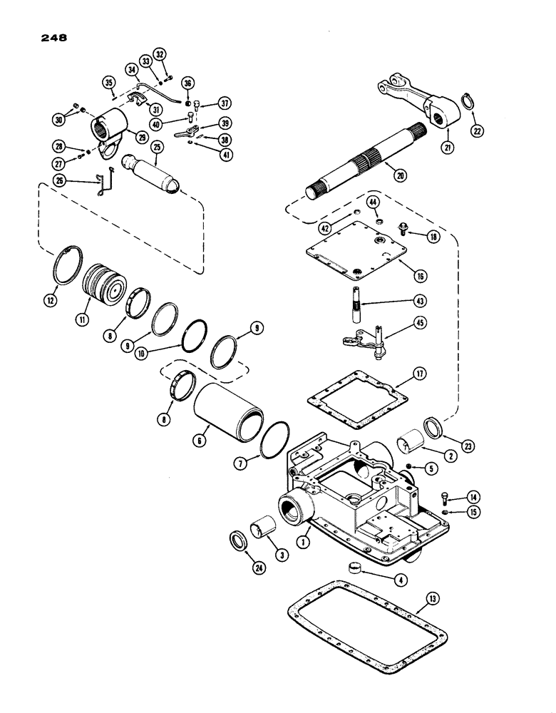 Схема запчастей Case IH 770 - (248) - ROCKSHAFT AND HOUSING (09) - CHASSIS/ATTACHMENTS