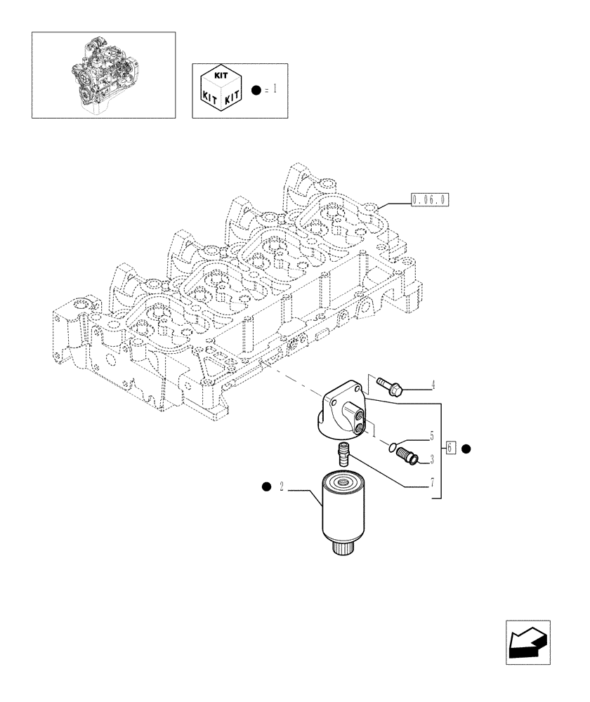 Схема запчастей Case IH F4BE0484C D601 - (0.20.0[01]) - FUEL FILTER 