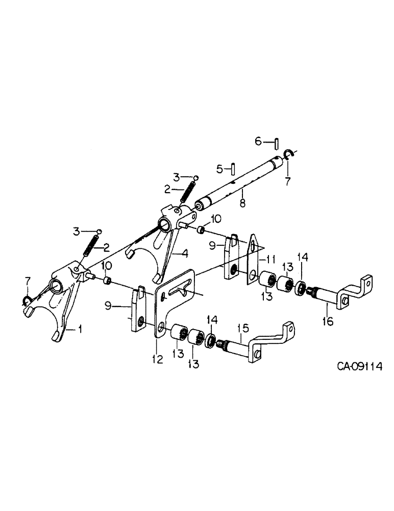 Схема запчастей Case IH 884 - (07-32) - GEAR SHIFT MECHANISM, RANGE TRANSMISSION, H PATTERN SHIFT, SERIAL NO. 9268 AND ABOVE (04) - Drive Train