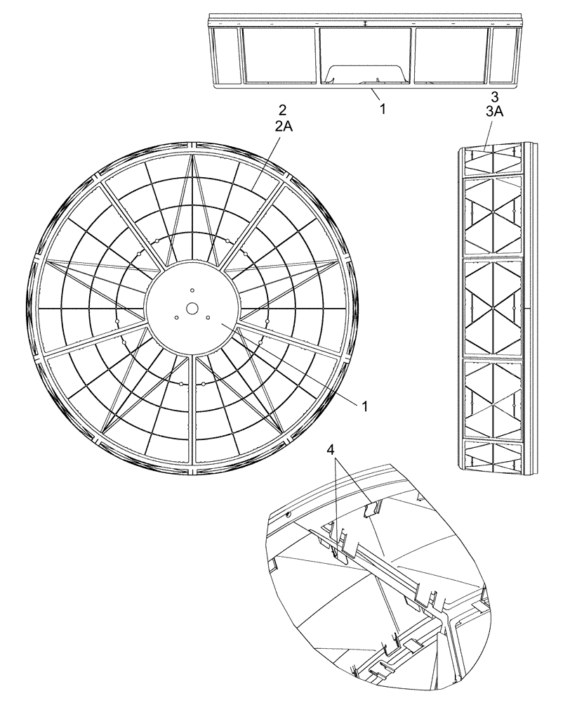 Схема запчастей Case IH AFX8010 - (B.50.A.25.58[3]) - SCREEN ASSEMBLY - ROTARY AIR B - Power Production