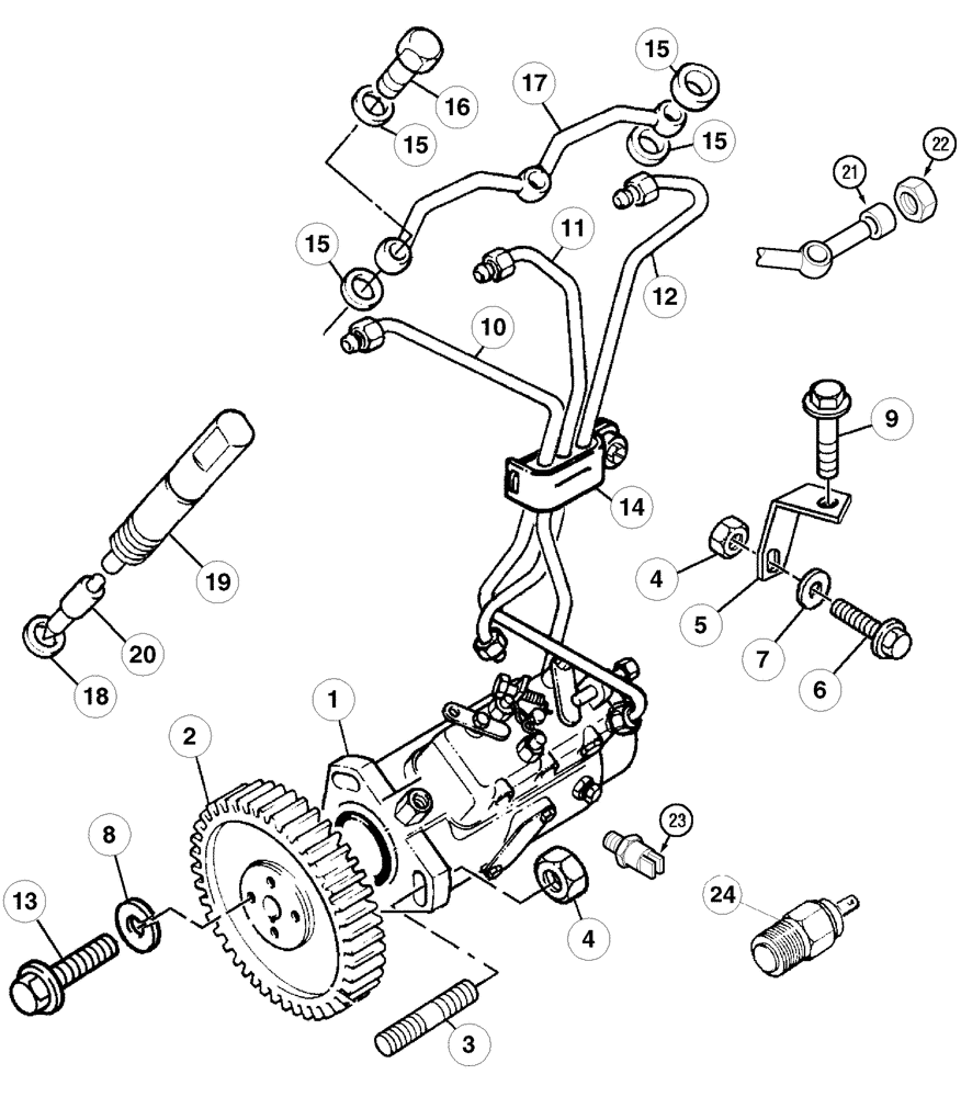 Схема запчастей Case IH CX50 - (03-04) - FUEL INJECTION SYSTEM (03) - FUEL SYSTEM