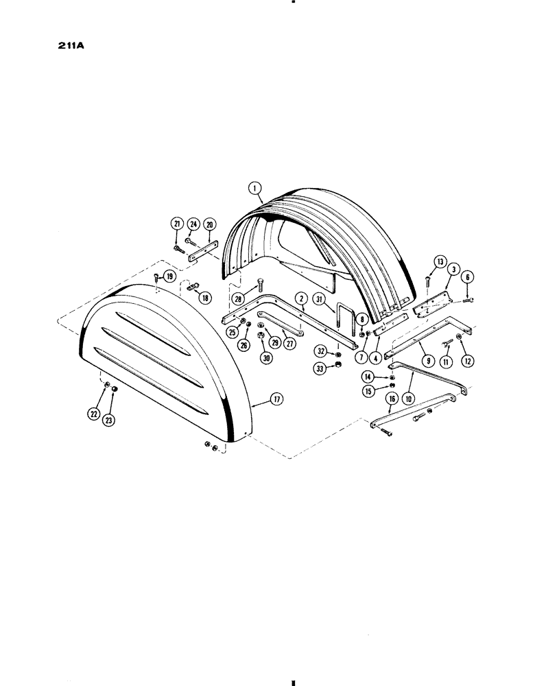 Схема запчастей Case IH 730 SERIES - (211A) - FENDERS, 730 GROVE (09) - CHASSIS/ATTACHMENTS