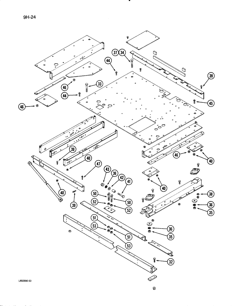 Схема запчастей Case IH 1670 - (9H-24) - OPERATORS PLATFORM, (CONT) (12) - CHASSIS