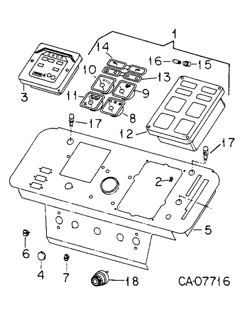 Схема запчастей Case IH 6788 - (11-01) - INSTRUMENTS, INSTRUMENT PANEL AND GAUGES Instruments