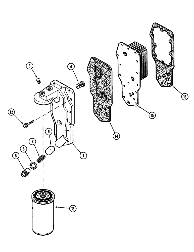 Схема запчастей Case IH 2096 - (2-028) - OIL FILTER AND COOLER, 6TA-590 DIESEL ENGINE (02) - ENGINE