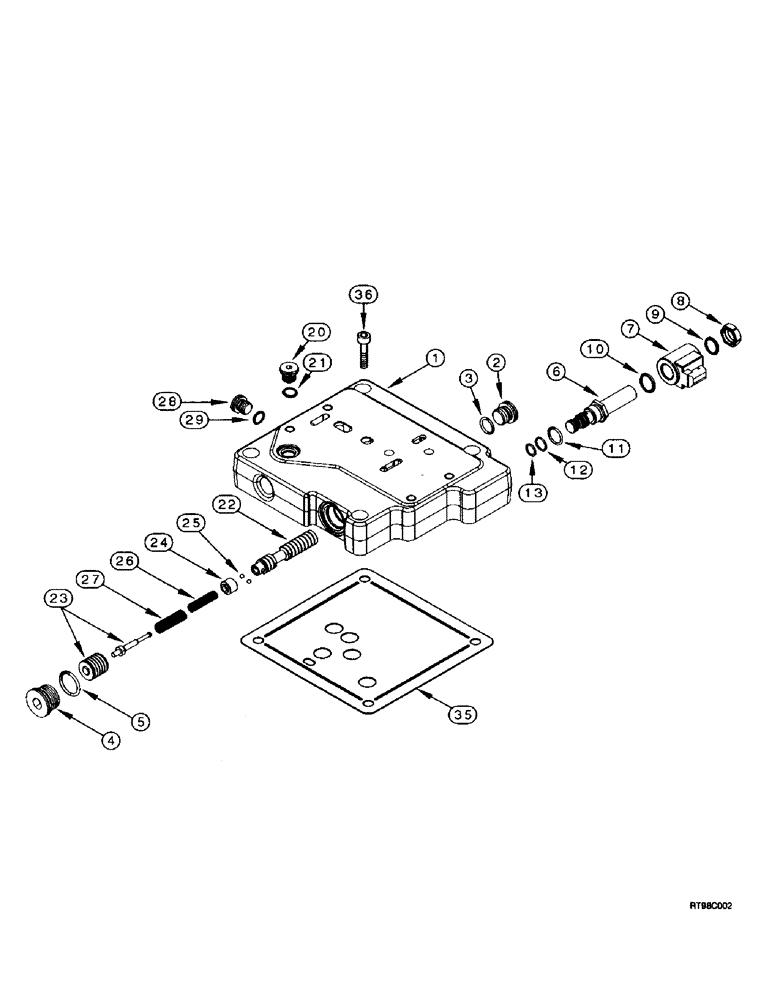 Схема запчастей Case IH MX180 - (6-060) - VALVE ASSEMBLY, INCHING (06) - POWER TRAIN