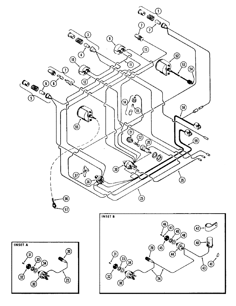 Схема запчастей Case IH 930-SERIES - (056) - INSTRUMENTS AND WIRING, (401) DIESEL ENGINE (04) - ELECTRICAL SYSTEMS