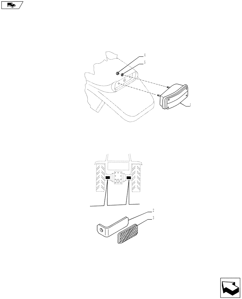 Схема запчастей Case IH PUMA 230 - (55.404.03[01]) - REAR COMBINATION LAMPS (55) - ELECTRICAL SYSTEMS